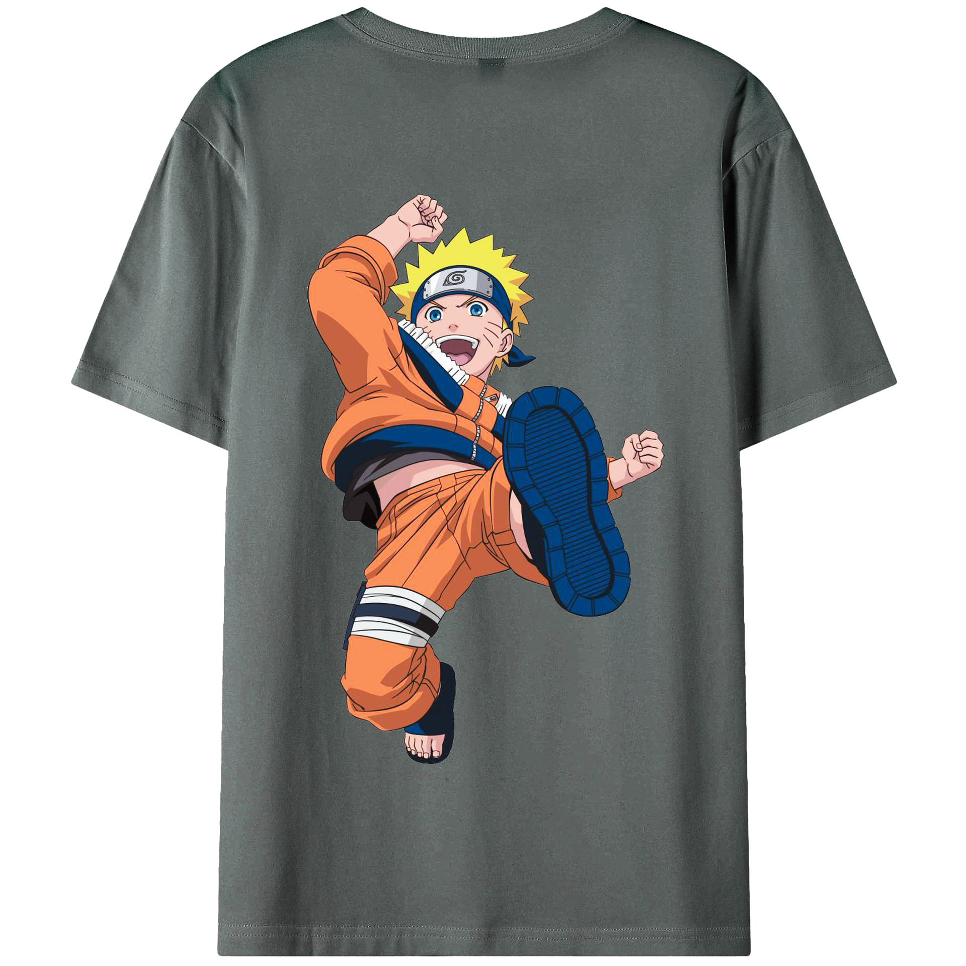 （画像用） NARUTO -ナルト- うずまき ナルト Uzumaki Naruto 綿100％半袖Tシャツ（背面プリント）